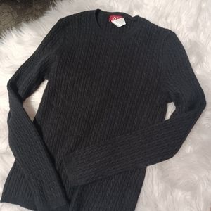 Anne klein cashmere sweater, size large, black,